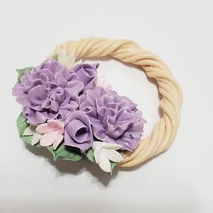 Flowers Hair Ring Large Twisted Hair Ring Temperament Simple Hair Rope. 🌴